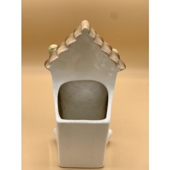 Vintage Virgin Mary Jesus Ceramic Planter Head And St Francis with Angels - Picture 9 of 11